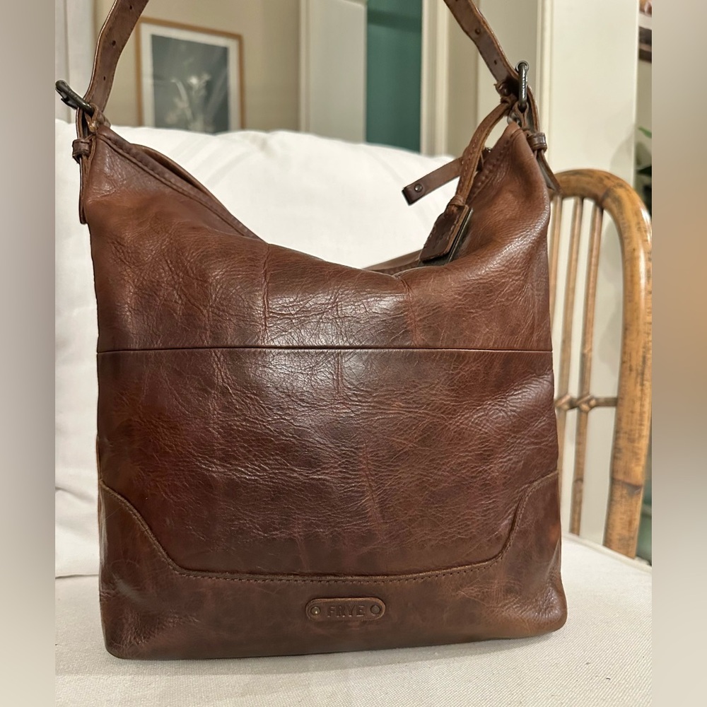 Frye Melissa Brown Leather Hobo Bag